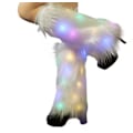 Miniatyrbild 1 av 6: Imitationspäls Legwarmers för Kvinnor Sexig Päls Lyser Upp Leggings Jul Kostym 25CM