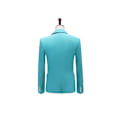 Miniatyrbillede 2 af 4: Herre 2-delt Suit Slim Fit Business Bryllup Fest Tuxedo Suits green M