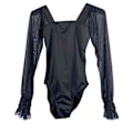 Miniatyrbilde 1 av 6: Tights balletdrakter for voksne, bodyer, dansesett for trening black XXL