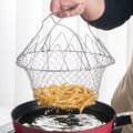 Foldbar Multifunksjonell Fritørkorg i Rustfritt Stål