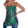 Miniatyrbild 2 av 6: Dam Sleeveless Sparkle Shimmer Camisole Väst green M
