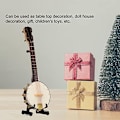 Miniatyrbillede 7 af 10: Legetøjs Banjo, Udsøgt Håndværk Smuk Miniature Banjo Model 14CM
