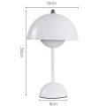 Miniatyrbild 6 av 6: Dimbar Sladdlös Bordlampa 3-vägs Sladdlös Lampa För Läsning, Nattlampa Wine Red