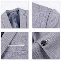 Miniatyrbillede 4 af 6: Herre Slank Pasform 2-delt Business Suit, Jakke, Bukser grey XXXL