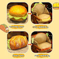 Miniatyrbilde 9 av 10: 3D Simulert Pluss Burger Pute, Morsomme Puter Hamburger Sofa Hamburger