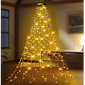 Miniatyrbilde 1 av 9: Julelysstreng for tre, 6,6FT x 16 linjer fe 400 LED-lys med fjernkontroll wram color