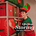 Miniatyrbilde 7 av 7: Oppbevaringspose for juletre, Lagrer kunstig juletre, Vanntett materiale 48*15*20inch;48*15