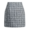 Miniatyrbild 2 av 5: Kvinnors Rutig Hög Midja Bodycon Minikjol black M