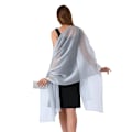 Miniatyrbilde 3 av 4: Sjal i elegant chiffon for kjole i ulike farger grey