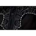 Pikkukuva 4 / 5: Miesten rento pitkähihainen napitettu paita, jossa on brodeeraus Black 2 XL