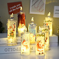 Miniatyrbilde 4 av 5: Julelys uten flamme for hjemmedekorasjon Julegave style2 6.5*18.3cm