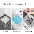 Miniatyrbillede 10 af 10: Badekarprop Silicone Gulvdræn Anti-Lugt Måtte, Silica Gel Drænpropper grey 12*12cm