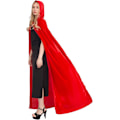 Miniatyrbilde 3 av 8: Unisex hettekappe, Halloween-kappe for cosplay red 140cm without hat