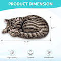 Miniatyrbillede 3 af 6: Katte-Dørmatte, Dørmatte med Sovende Tabby Kat Design brown 84*45CM