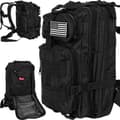 Militärväska / Ryggsäck i Nylon, Svart, 26 Liter
