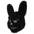Läskig Kaninmask Halloweenfest Kostymstil Svart Plast 1st