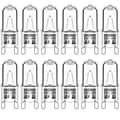 12-pack G9 Halogenlampor 33W 2800K Varmvit, Dimbar Flimmerfri Kapsellampor [JSR]