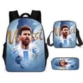 3-pak fodboldstjerne Lionel Messi rygsæk studerende skoletaske Z rygsæk Z backpack
