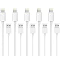 5-pack 1M Lightning-laddare iPhone 13/12/11/Xs/Max/X/8/7/6/5/SE Vit