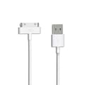 30-bens opladerkabel kompatibelt med iPhone 4 4s 3G 3GS, iPad 1. 2. 3. generation, iPod Touch, iPod Nano, iPod Classic USB