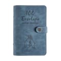 100 Konvolutter Spareudfordring Mappe Budget Mappe Bog Penge Sparemålsmappe Denim Blå (kun etui)