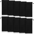 10-pak mikrofiber solbrilleetui, blød rengøringsopbevaringspose sort Black-10 Pack