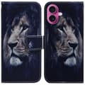 Miniatyrbild 1 av 5: Telefonfodral för iPhone 17 Plånbok, Mönstertryck Läder-lingling, Flerfärgad, Lejon Multicolor Lion