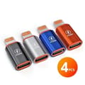 Miniatyrbilde 1 av 6: 1-4 stk PD20W USB Type-C til Lightning ladeadapter kompatibel med iOS Lightning hann til Type-C hunn-kontakt, 4 stykker tilfeldig 4Pcs Random