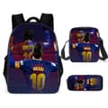 3-pak fodboldstjerne Lionel Messi rygsæk elev skoletaske P penalhus P pencil case