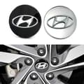 4-pack, Hyundai Navkapslar / Fälgemblem, Bil, 65, 60mm, Svart 65 60mm - Svart