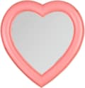 Hjärtformad sminkspegel, väggmonterad, bordsspegel eller sovrumsspegel; presentset, 17,5*18,5 cm, rosa2 Pink2