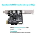 Pikkukuva 4 / 5: VL805-emolevyn sovitin 5Gbps Type E USB 3.1 etupaneelin naaras & USB 2.0 - PCI-E 1X Express -kortti