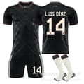Bayern Udebanetrøje Sæt 25-26 (med strømper), NR.14 LUIS DIAZ, 22# NO.14 LUIS DIAZ 22#