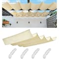 Vikbar vågsegel, rektangulär, vattentät, UV-skyddande, 2x5m, gräddvit, 2 X 5 M, grädde 2 x 5 m Crème