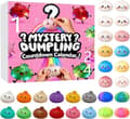 Squishy Dumpling Mystery Julekalender Dumpling Squishies Mystery Box med 24 STK/8 STK Tilfældige Overraskelses Squishies til Angstlindring Hånd