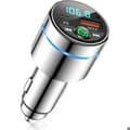 Bluetooth 5.3 FM-lähetin, täysmetallinen autoadapteri, PD30W Type-C + QC3.0 pikalaturi, handsfree-puhelut, Hi-Fi