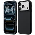 17 Pro Max Flydende Silikone Stødsikkert Cover Kompatibelt med 17 Pro Max Blødt Cover Fuld Beskyttelse (Sort) Sort iPhone 17 Pro Max Black iPhone 17 Pro Max