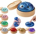 Glitter Dumpling Squishies Mystery Box, Mjuk Dumpling Stressavlastande Sensorisk Leksak för Vuxna (Mörkblå) Dark blue
