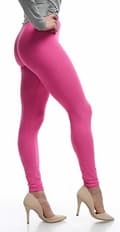 Dam Enfärgad Hög Midja Stretchiga Leggings Ros 4XL Rose 4XL