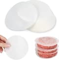 Burgerpappersset med 500 ark runt bakplåtspapper 11 cm vaxpapper, non-stick separationspapper för hamburgerpressar, frikadeller, biffar