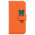 Pikkukuva 1 / 5: Nahkainen puhelinkotelo iPhone 11 Pro Maxille, korttipidike, oranssi väri orange color iPhone 11 Pro Max