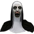 Skräckmask Valak Halloween Skrämmande Masker med Huvudduk