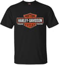 Harley-Davidson Mænd Forlænget Orange Bar & Shield Sort T-shirt 30290285, L L