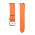 Miniatyrbillede 1 af 8: Smart Watch Rem Læder Smart Watch Tilbehør til IOS Watch Series SE 8 7 6 5 4 3 2 1 42mm 44mm 45mm Orange