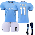 Miniatyrbild 1 av 2: 2425 Manchester City Hemmafotbollströja DOKU Tröja Med Strumpor 22(120-130cm)