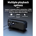 Miniatyrbild 4 av 4: Ysilla Bärbar LED Bluetooth högtalare, Dual Subwoofer Trådlös Bluetooth 5.0 ljudhögtalare - Grå