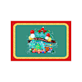 Miniatyrbild 2 av 2: 4st rektangulär skåldyna Hopfällbar tecknad PVC- printed julunderlägg för middag-8 unikt värde