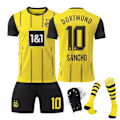 Miniatyrbild 2 av 5: 24-25 Dortmund hemmatröja nr 9 Allais 10 Sancho 11 Reus barnvuxen kostym - fotbollströja - nr 10 med strumpor + skyddsutrustning M(170-175cm)