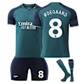 Miniatyrbild 1 av 5: 2324Arsenal andra bortatröja fotbollströja set Odegaard tröja+strumpa XL(180-185cm)