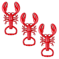 Miniatyrbild 3 av 5: Cool Kräftformad Flasköppnare Zinklegering Multipurpose För Utomhus 3st Red 8X4.5CM